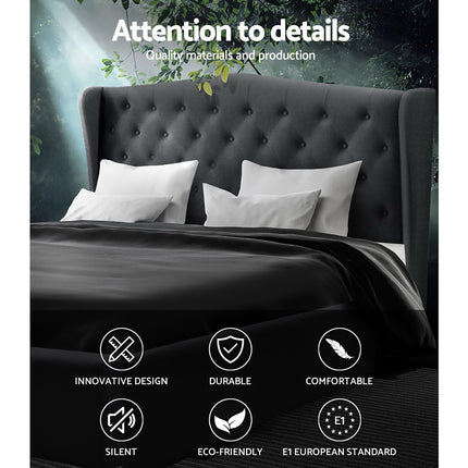 Artiss Bed Frame King Size Charcoal PIER.