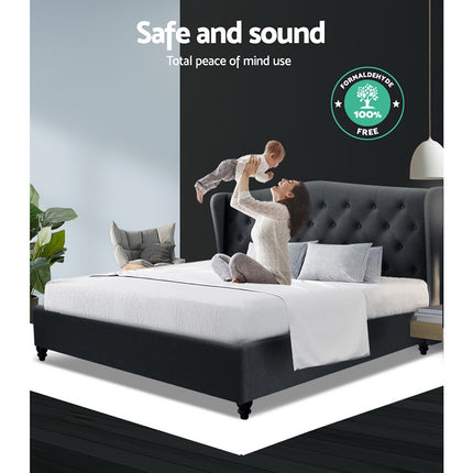 Artiss Bed Frame King Size Charcoal PIER.