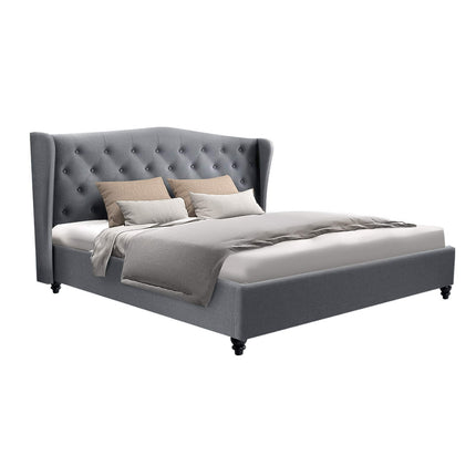 Artiss Bed Frame King Size Grey PIER.