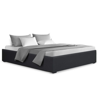 Artiss Bed Frame Double Size Gas Lift Base Charcoal TOKI.