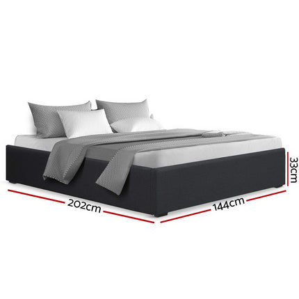Artiss Bed Frame Double Size Gas Lift Base Charcoal TOKI.