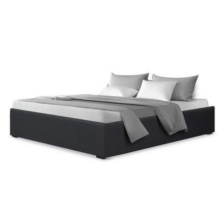 Artiss Bed Frame Double Size Gas Lift Base Charcoal TOKI.