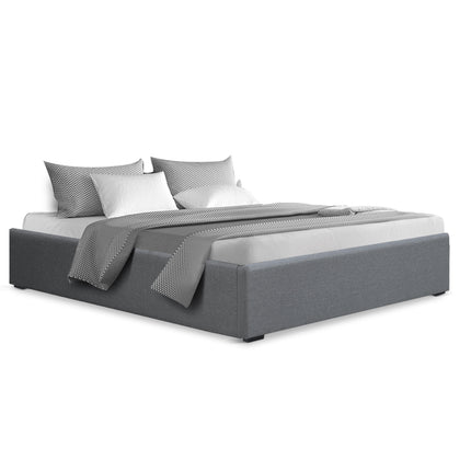 Artiss Bed Frame Double Size Gas Lift Base Grey TOKI.