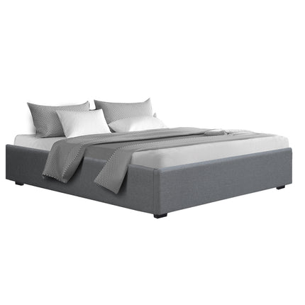 Artiss Bed Frame King Size Gas Lift Base Grey TOKI.