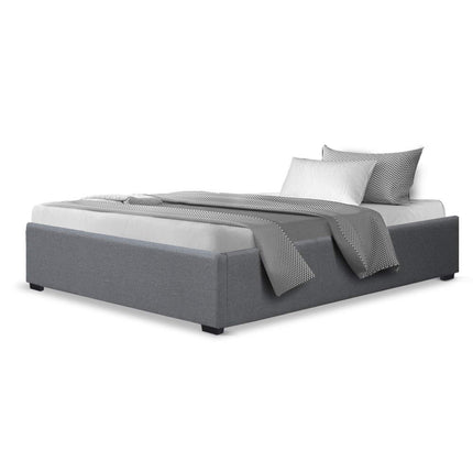 Artiss Bed Frame King Single Size Gas Lift Base Grey TOKI.