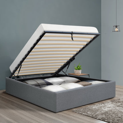 Artiss Bed Frame King Single Size Gas Lift Base Grey TOKI.