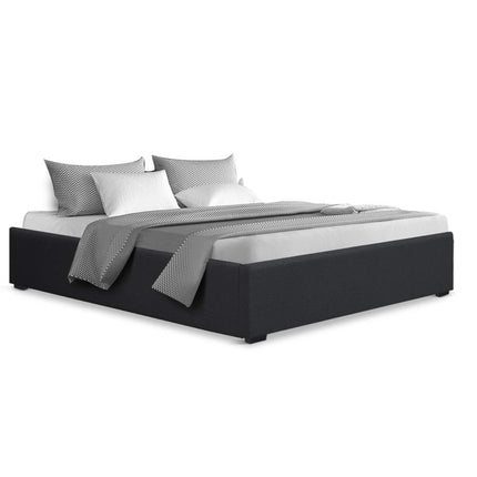 Artiss Bed Frame Queen Size Gas Lift Base Charcoal TOKI.