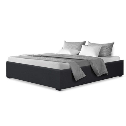 Artiss Bed Frame Queen Size Gas Lift Base Charcoal TOKI.