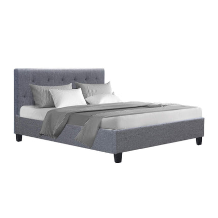 Artiss Bed Frame Double Size Grey VANKE.