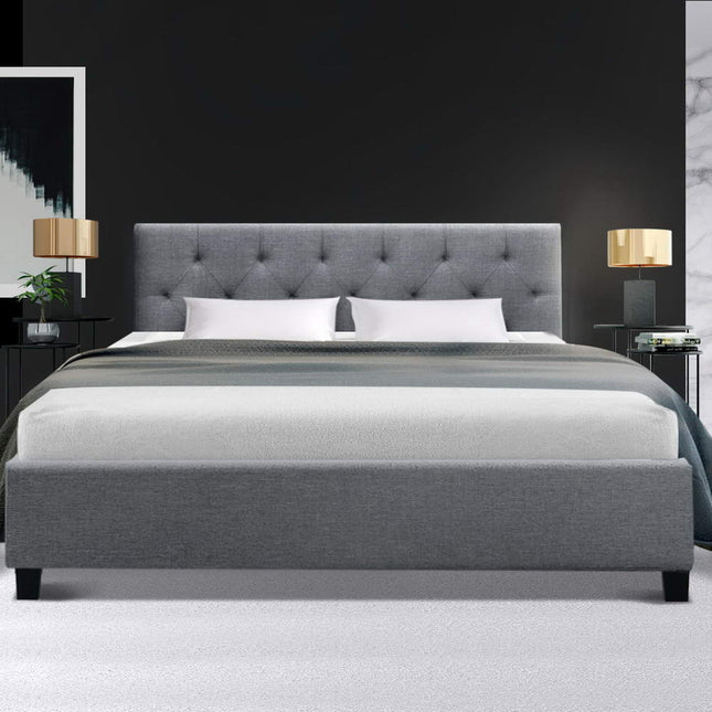 Artiss Bed Frame Double Size Grey VANKE.