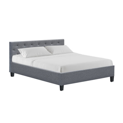 Artiss Bed Frame Queen Size Grey VANKE.