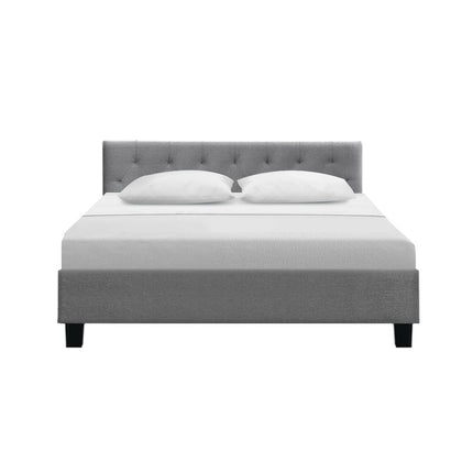 Artiss Bed Frame Queen Size Grey VANKE.