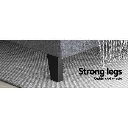Artiss Bed Frame Queen Size Grey VANKE.