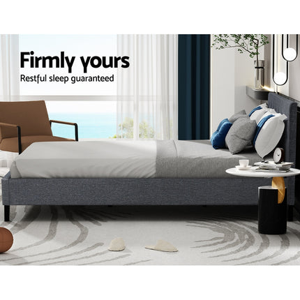 Artiss Bed Frame Queen Size Grey VANKE.