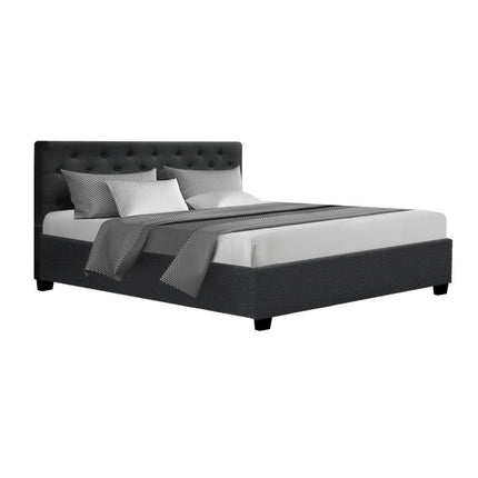 Artiss Bed Frame Queen Size Gas Lift Charcoal VILA.