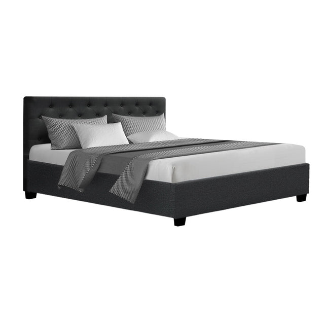 Artiss Bed Frame Queen Size Gas Lift Charcoal VILA.