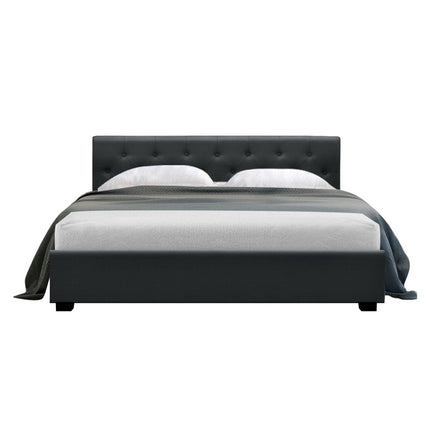 Artiss Bed Frame Queen Size Gas Lift Charcoal VILA.
