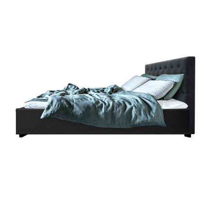 Artiss Bed Frame Queen Size Gas Lift Charcoal VILA.