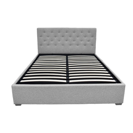 Artiss Bed Frame Queen Size Gas Lift Grey VILA.