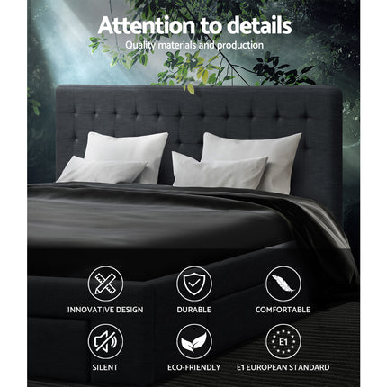 Artiss Bed Frame King Size with 4 Drawers Charcoal AVIO.