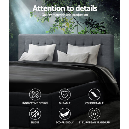 Artiss Bed Frame King Size with 4 Drawers Grey AVIO.