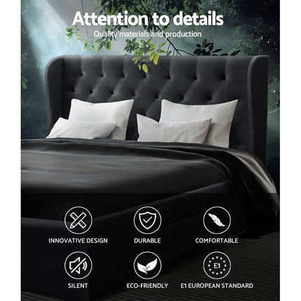 Artiss Bed Frame Queen Size with 4 Drawers Charcoal MILA.