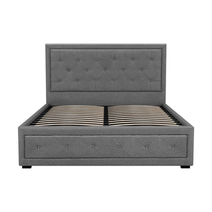Artiss Bed Frame Double Size Gas Lift Grey TIYO.