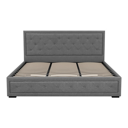 Artiss Bed Frame King Size Gas Lift Grey TIYO.