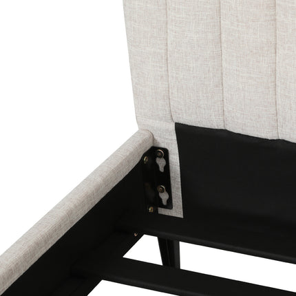 Artiss Bed Frame Queen Size Beige AMMY.