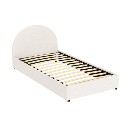 Artiss Bed Frame Gas Lift Strorage Beds Base Platform Boucle Fabric King Single ELLA.