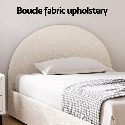 Artiss Bed Frame Gas Lift Strorage Beds Base Platform Boucle Fabric King Single ELLA.