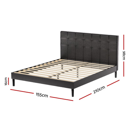 Artiss Bed Frame Queen Size Beige AMMY.