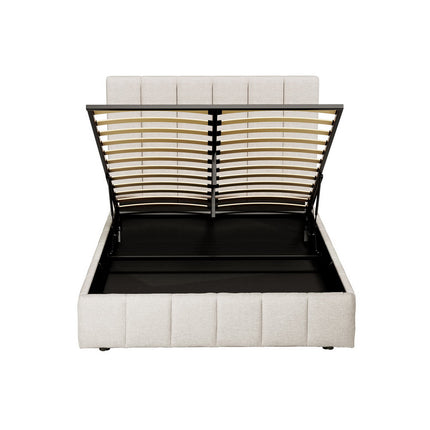 Artiss Bed Frame Double Size Beige TETTE.
