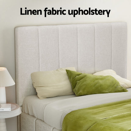 Artiss Bed Frame Double Size Beige TETTE.