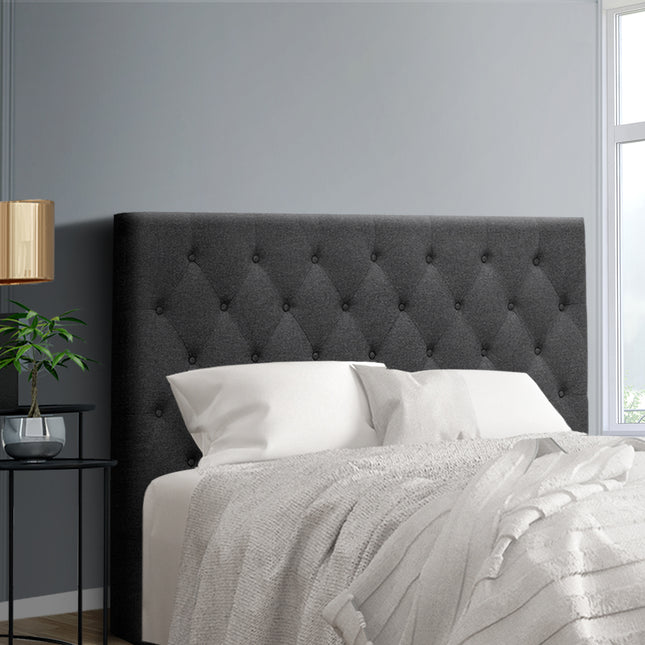 Artiss Bed Head Headboard Double Size Fabric - CAPPI Charcoal.