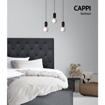 Artiss Bed Head Headboard Double Size Fabric - CAPPI Charcoal.