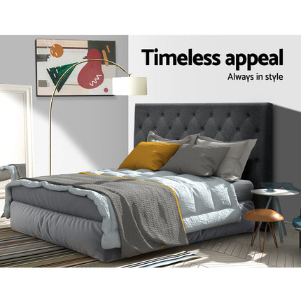 Artiss Bed Head Headboard Double Size Fabric - CAPPI Charcoal.