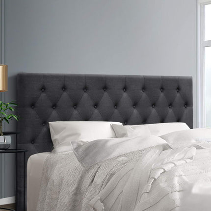 Artiss Bed Head Headboard King Size Fabric - CAPPI Charcoal.
