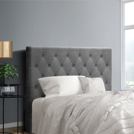 Artiss Bed Head Headboard King Single Size Fabric - CAPPI Grey.