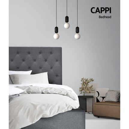 Artiss Bed Head Headboard King Single Size Fabric - CAPPI Grey.