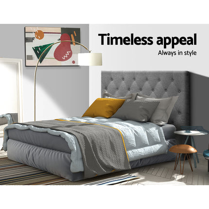 Artiss Bed Head Headboard King Single Size Fabric - CAPPI Grey.