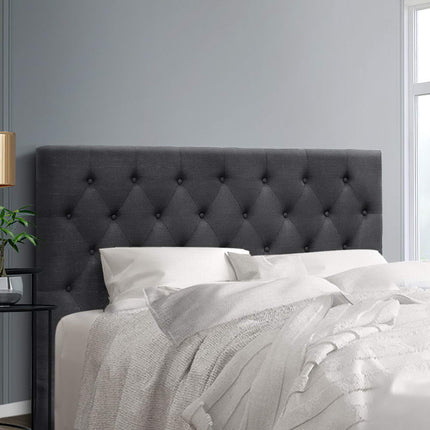 Artiss Bed Head Headboard Queen Size Fabric - CAPPI Charcoal.