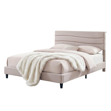 Artiss Queen Bed Frame with Storage Adjustable Headboard Platform Base Linen Fabric Charging Ports.