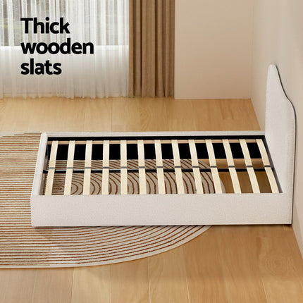 Artiss Bed Frame Double Size Boucle DARA.
