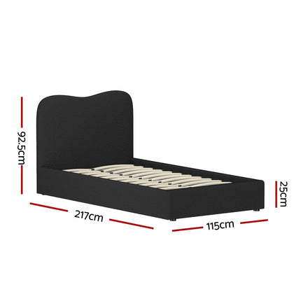 Artiss Bed Frame King Single Size Boucle DARA.