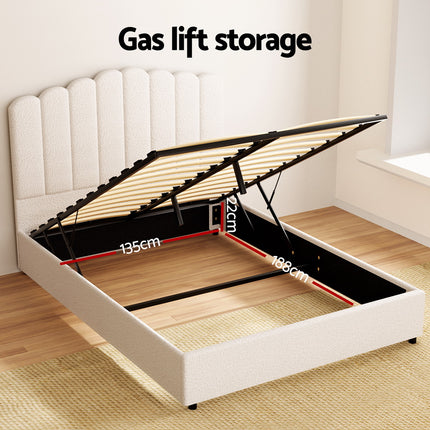 Artiss Bed Frame Double Size Boucle FION.