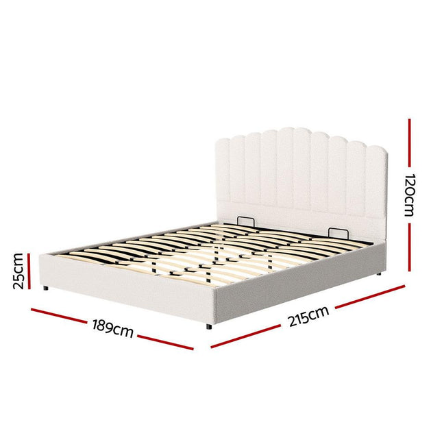 Artiss Bed Frame King Size Boucle FION.