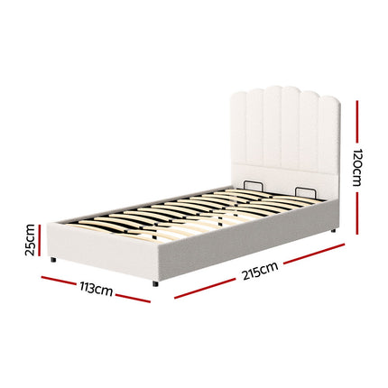 Artiss Bed Frame King Single Size Boucle FION.