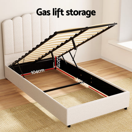 Artiss Bed Frame King Single Size Boucle FION.