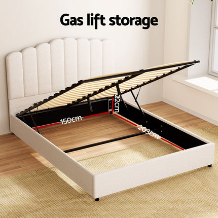Artiss Bed Frame Queen Size Boucle FION.
